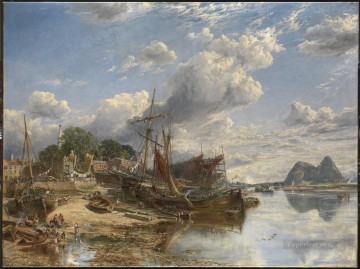 Samuel Rama Painting - Astillero en escenas del puerto marítimo de Dumbarton Samuel Bough